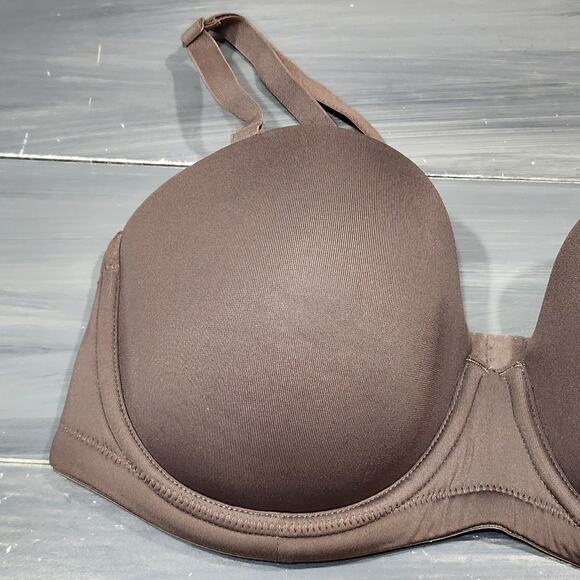 Wacoal Bra 36D Red Carpet Full Figure Underwire Strapless Bra 854119 Cocoa - Picture 3 of 8
